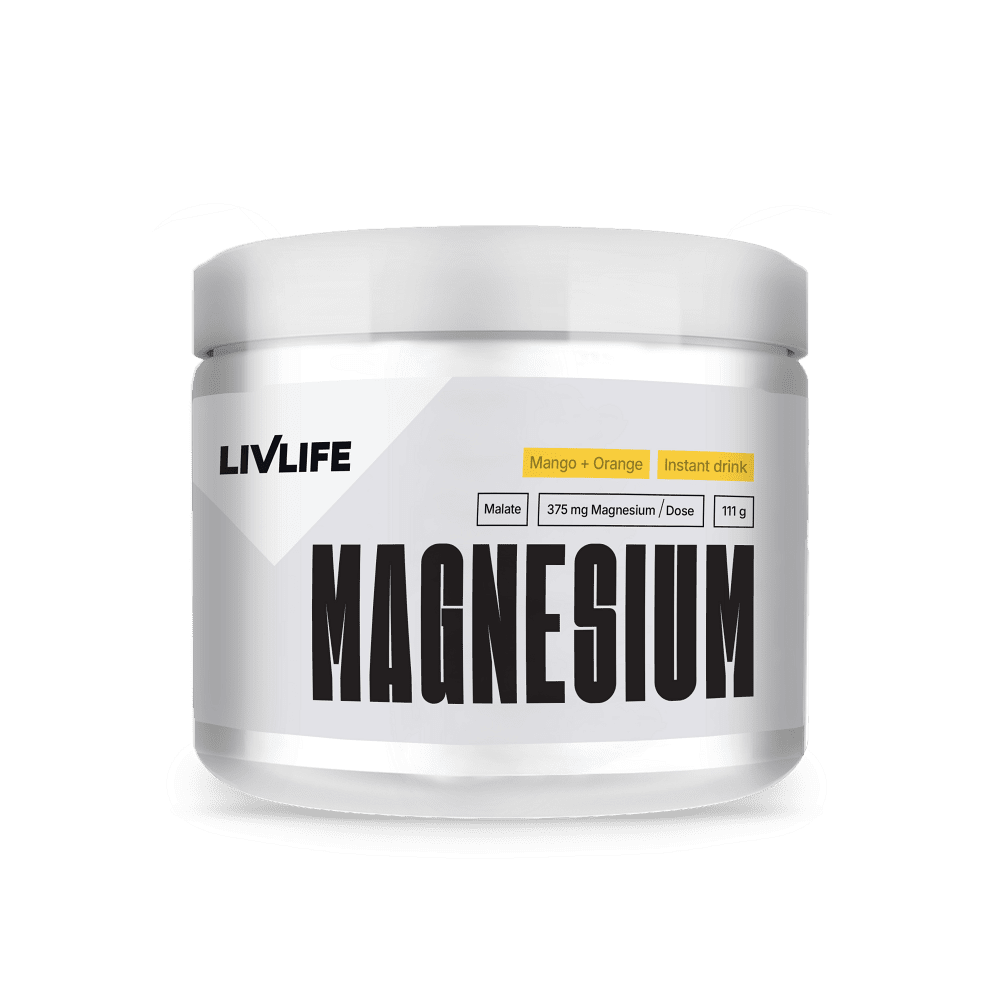 LIVLIFE Magnesium malate 15% drink mango + pomeranč 111 g