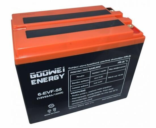 GOOWEI ENERGY 12V 55Ah 6-EVF-55, 6-EVF-55