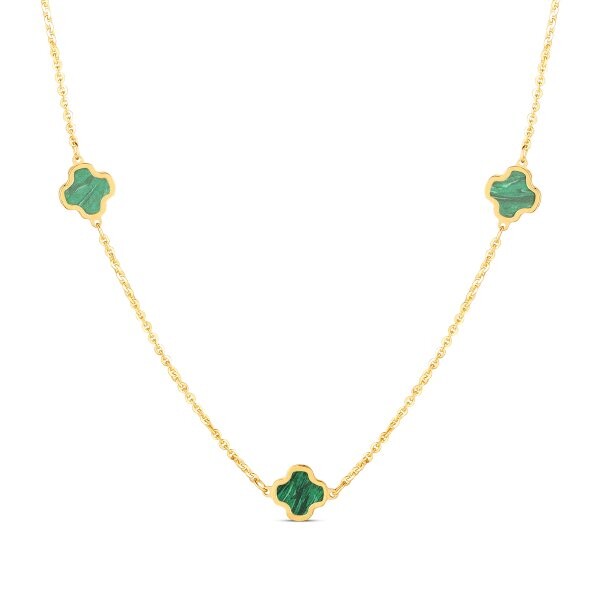 Náhrdelník se syntetickými kameny 276-087-002529 3.90g