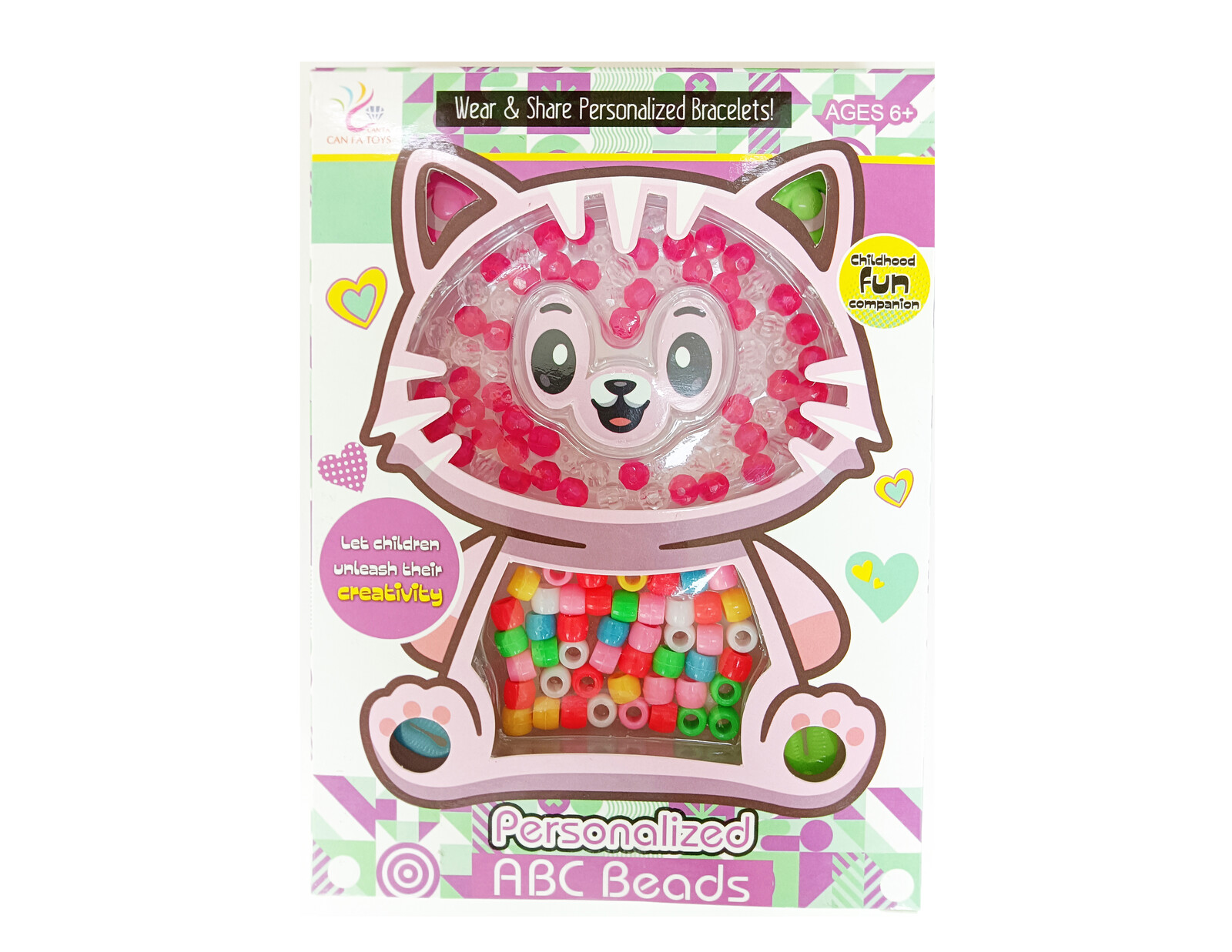 Korálky barevné set kočka