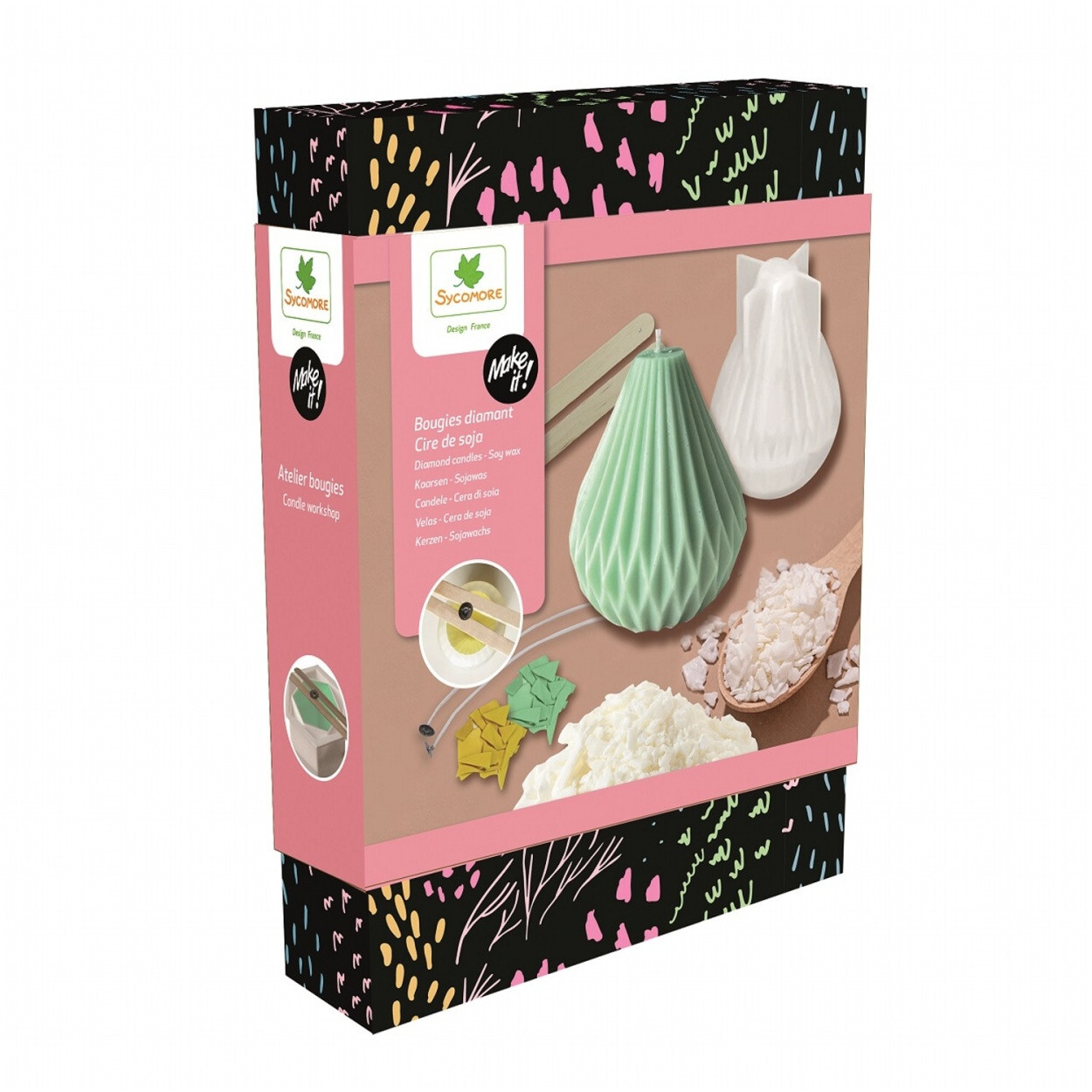 Make it! - svíčky ze sojového vosku - diamanty