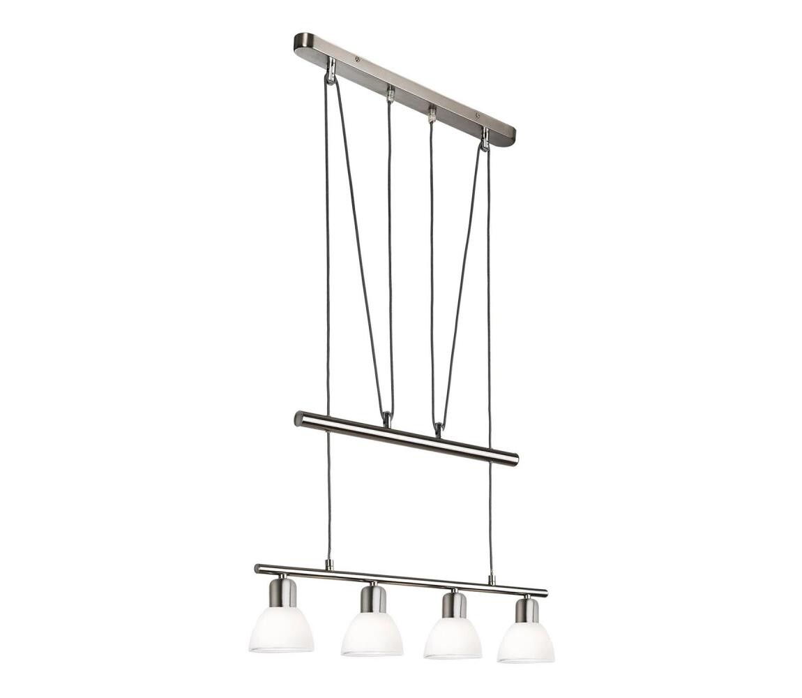 LED Lustr na lanku MATTES 4xE14/4W/230V 3000K lesklý chrom