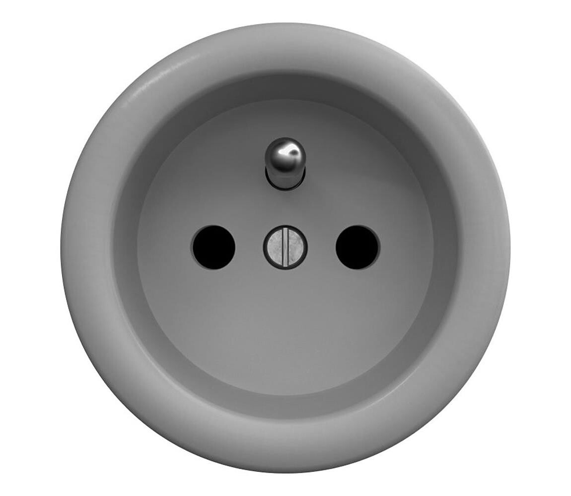 lap lap - Retro zásuvka 230V šedá