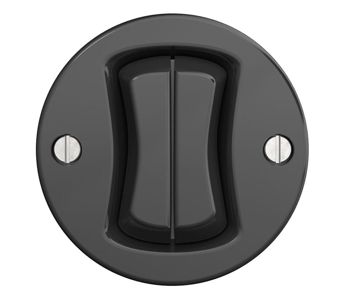 lap lap - Retro dvojitý schodišťový vypínač č. 6+6 antracit