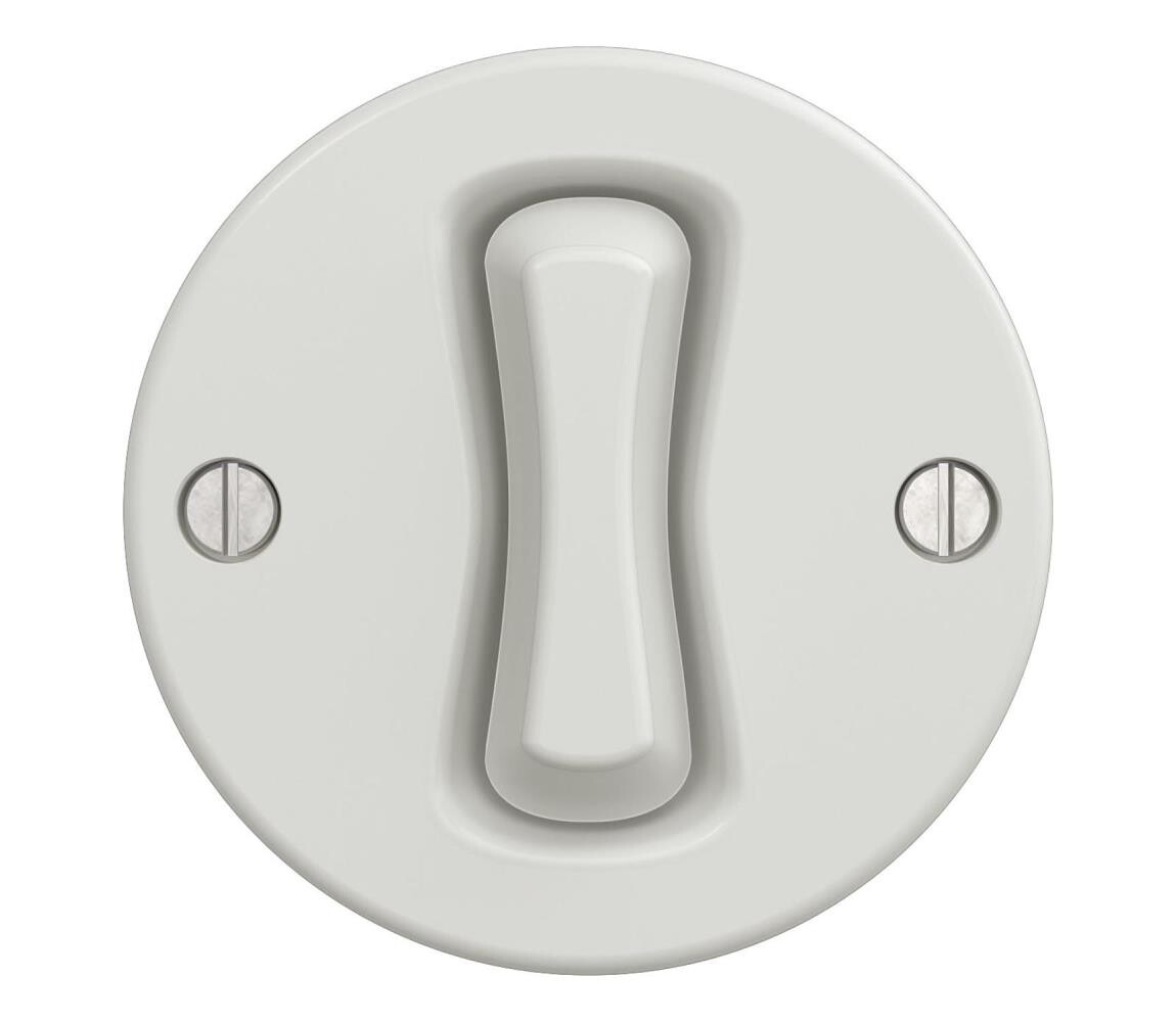 lap lap - Retro tlačítkový vypínač bílá