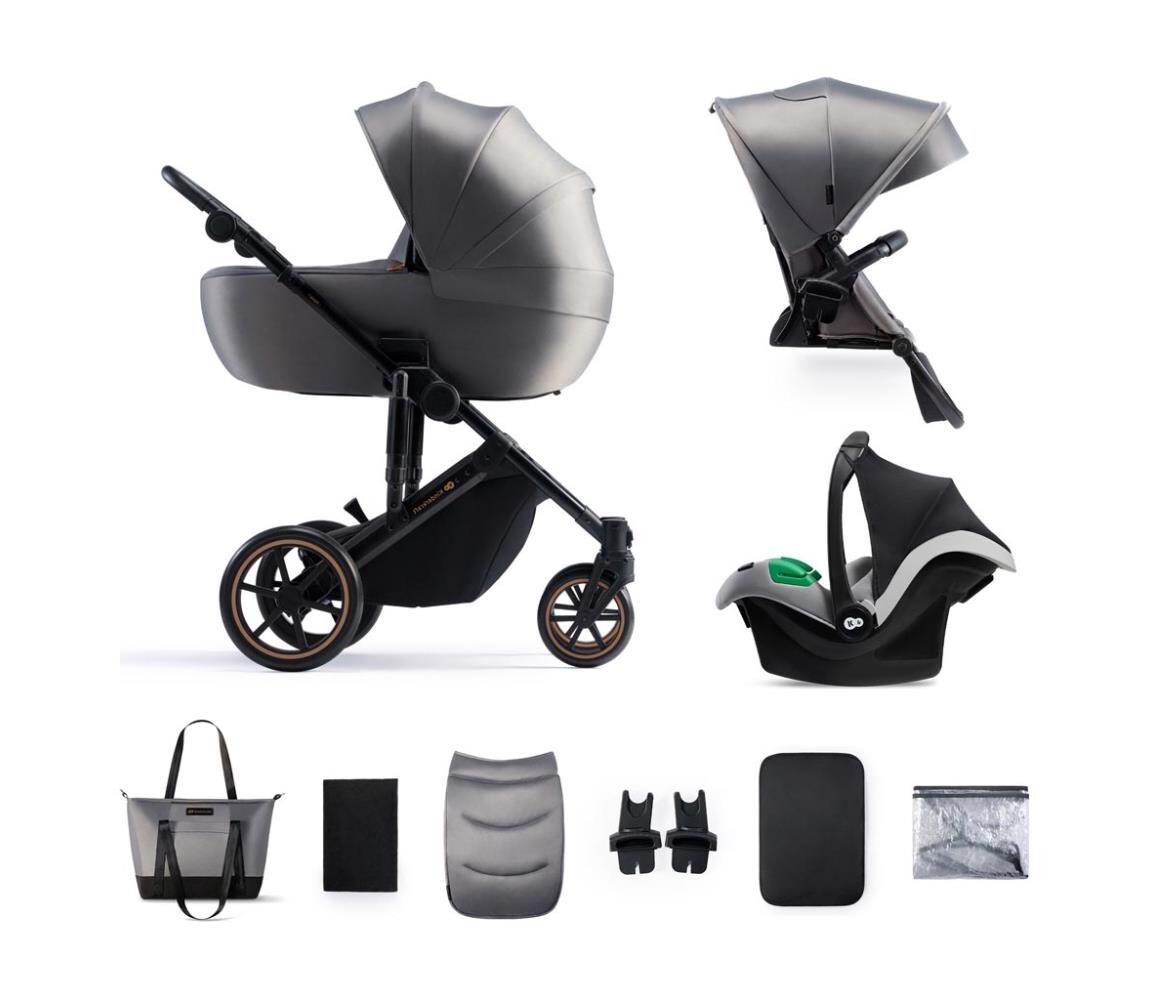 Kinderkraft KINDERKRAFT SELECT - Kombinovaný kočárek 3v1 PRIME 2 Premium Shadow grey