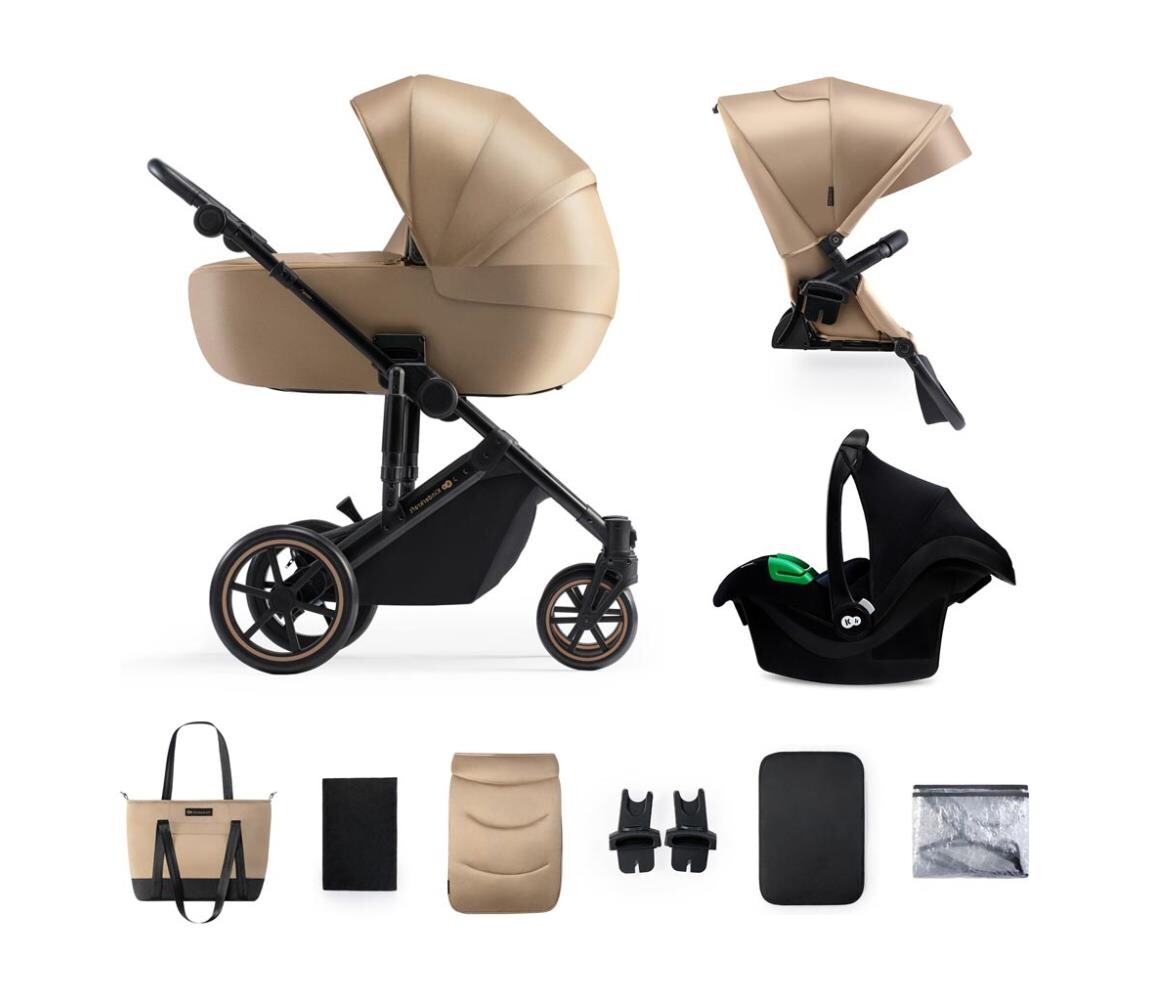 Kinderkraft KINDERKRAFT SELECT - Kombinovaný kočárek 3v1 PRIME 2 Premium Sandrose beige