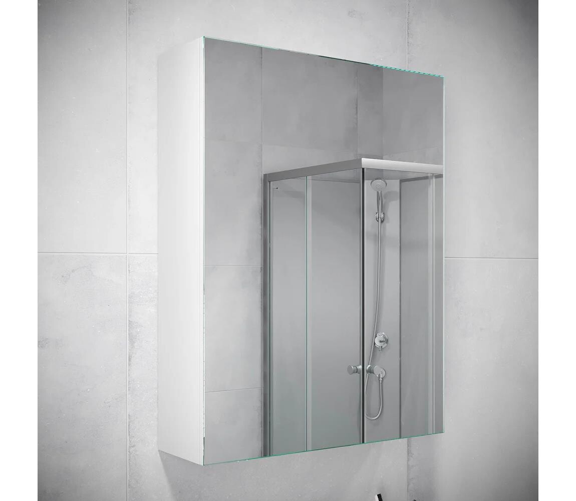 BATH DELUXE BATH DELUXE 02-050-63-01-01 - Zrcadlová koupelnová skříňka KENWOOD 65x50 cm bílá