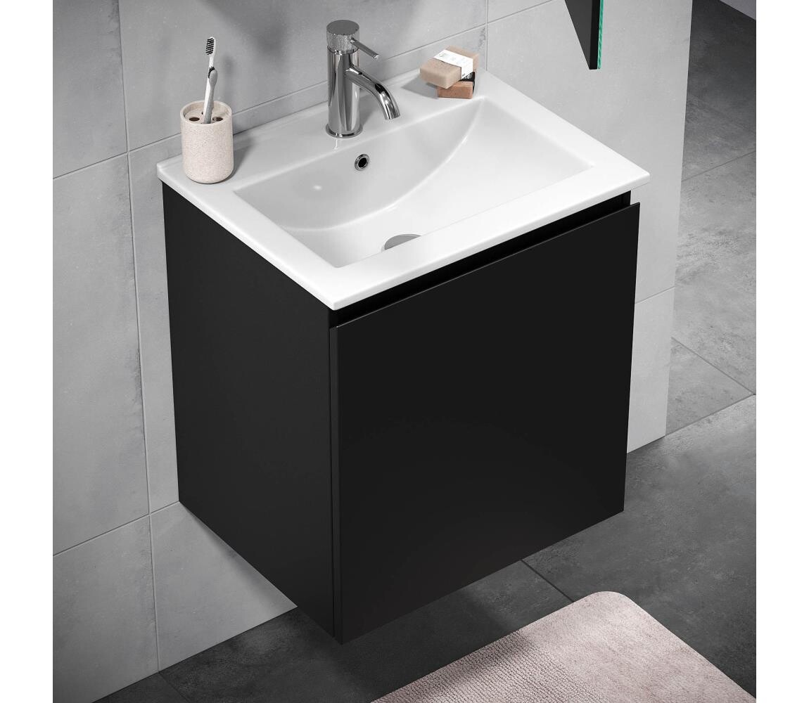 BATH DELUXE BATH DELUXE 09-050-63-02-01 - Koupelnová skříňka s umyvadlem KENWOOD 51 cm černá