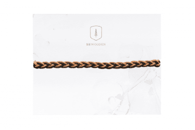 Pletený provázkový náramek hnědý