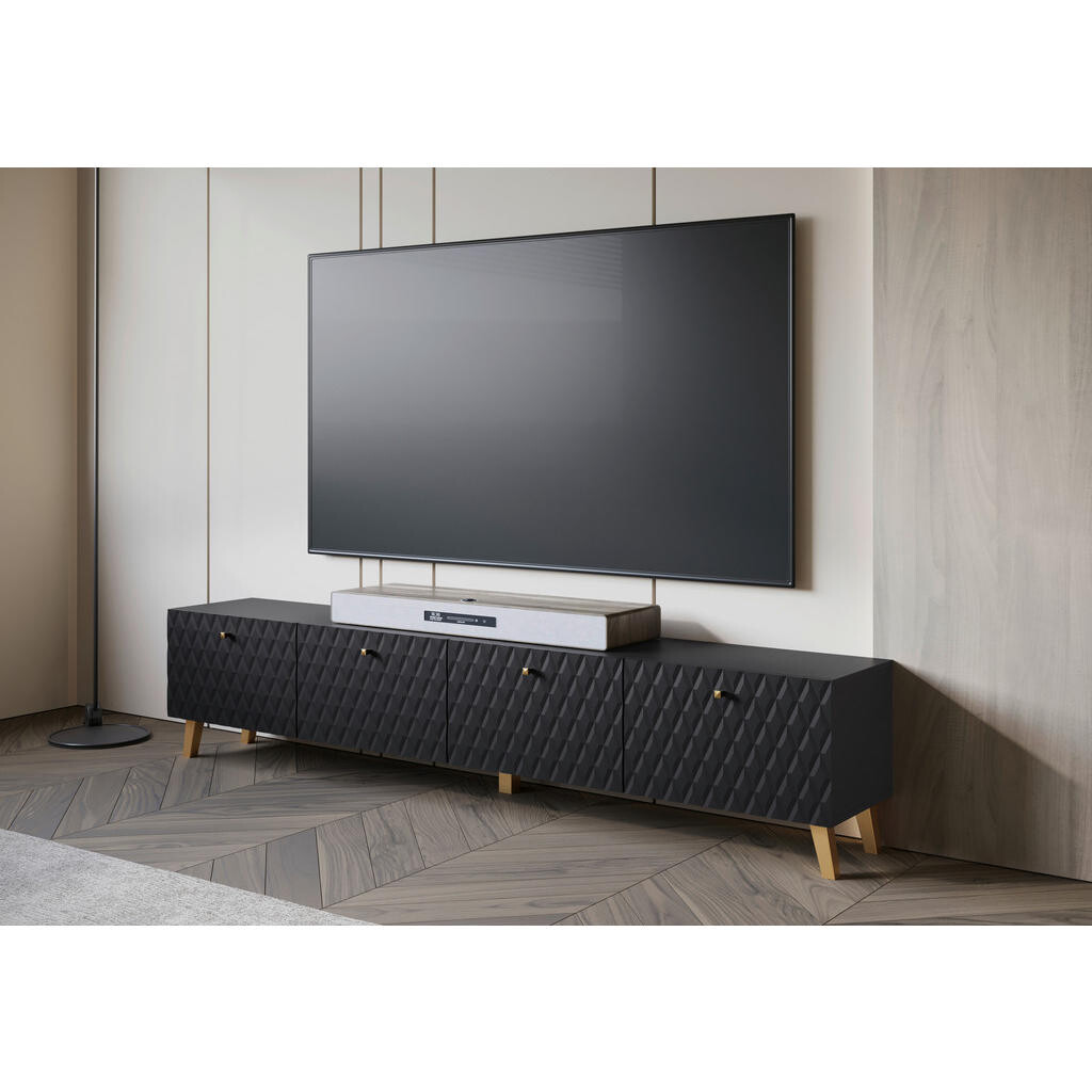 Livetastic NÍZKÁ KOMODA, černá, 190/40/32 cm