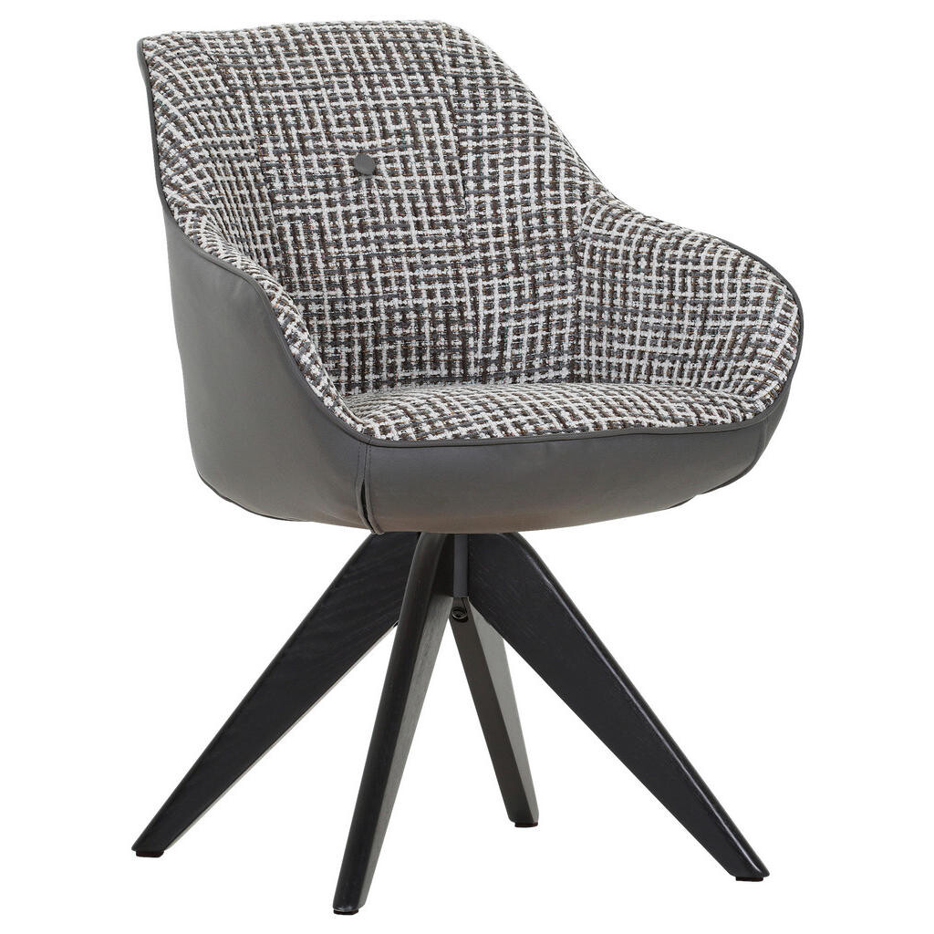 Novel ŽIDLE S PODRUČKAMI, žinylka, vzhled kůže, šedá, černá, bílá