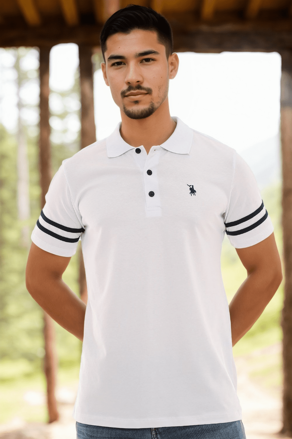 T9585 DEWBERRY MEN'S T-SHIRT-WHITE
