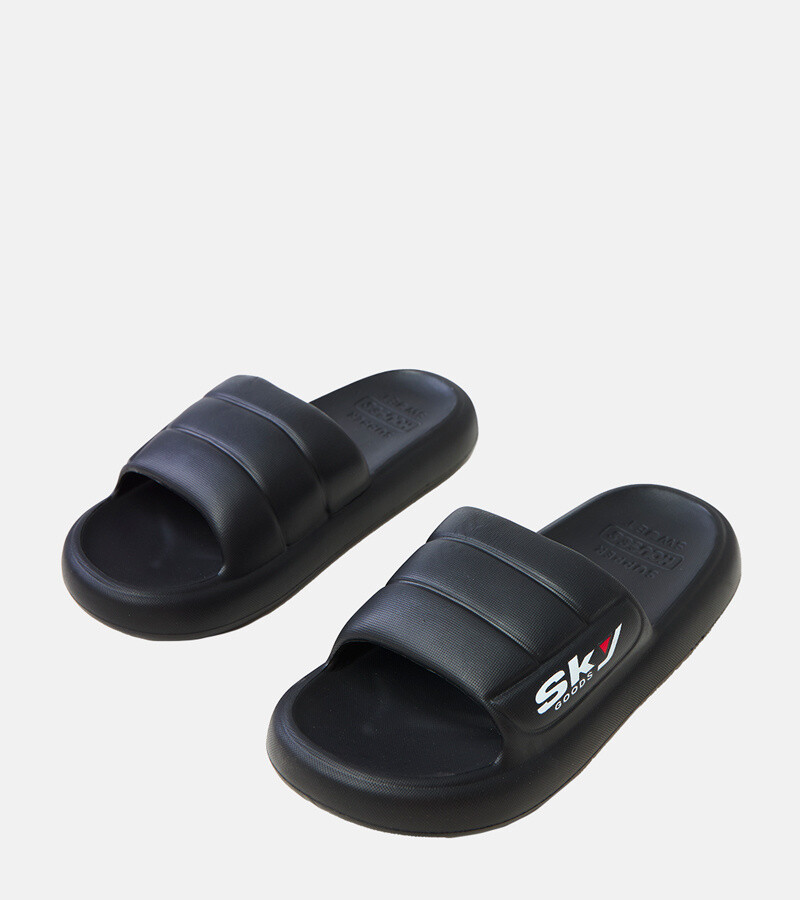 marka niezdefiniowana Black men's rubber flip-flops Torwald