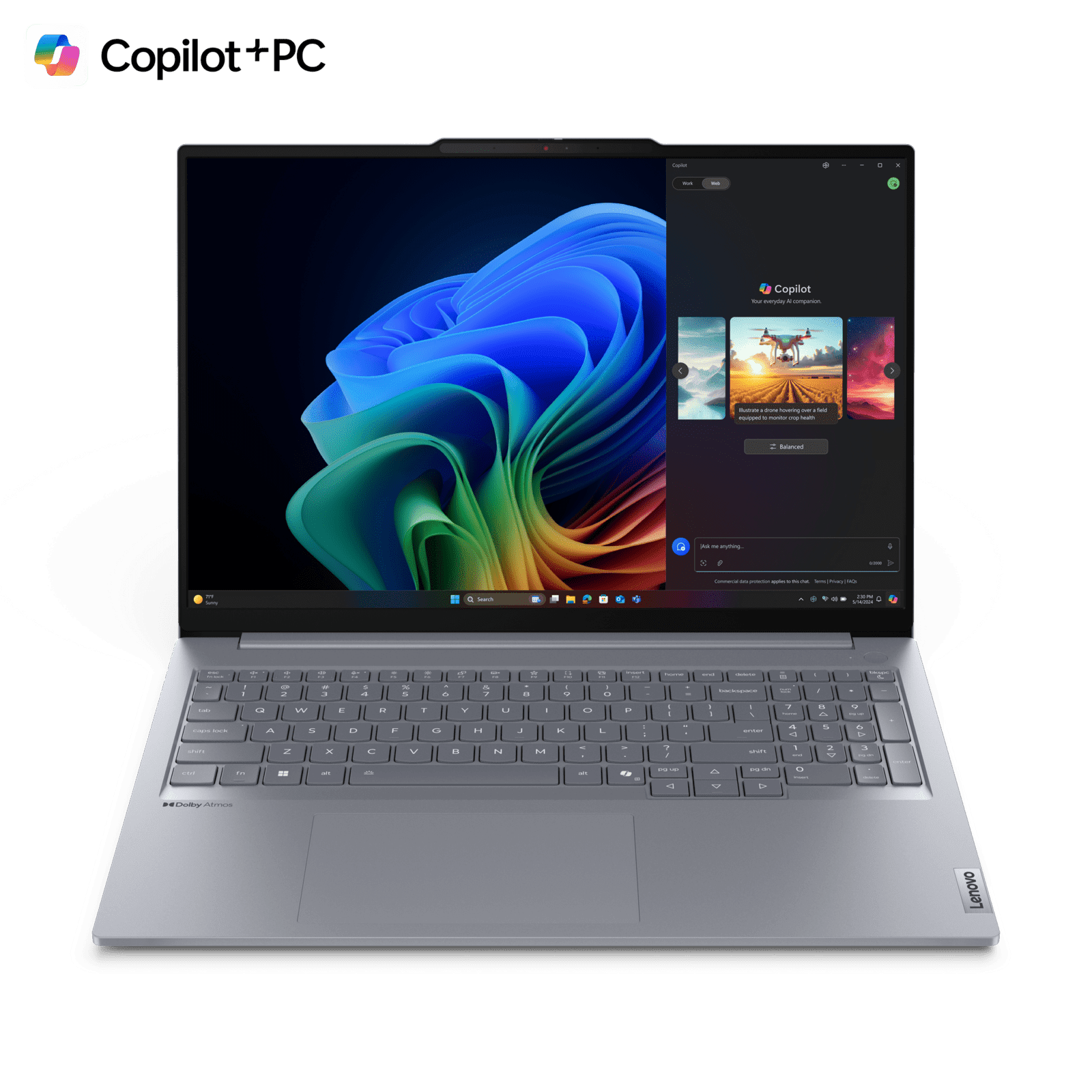 Lenovo ThinkBook 16 G7 QOY SNPD X-Plus 16GB 512GB-SSD 16˝WUXGA IPS QcAdreno Win11Pro Luna Grey