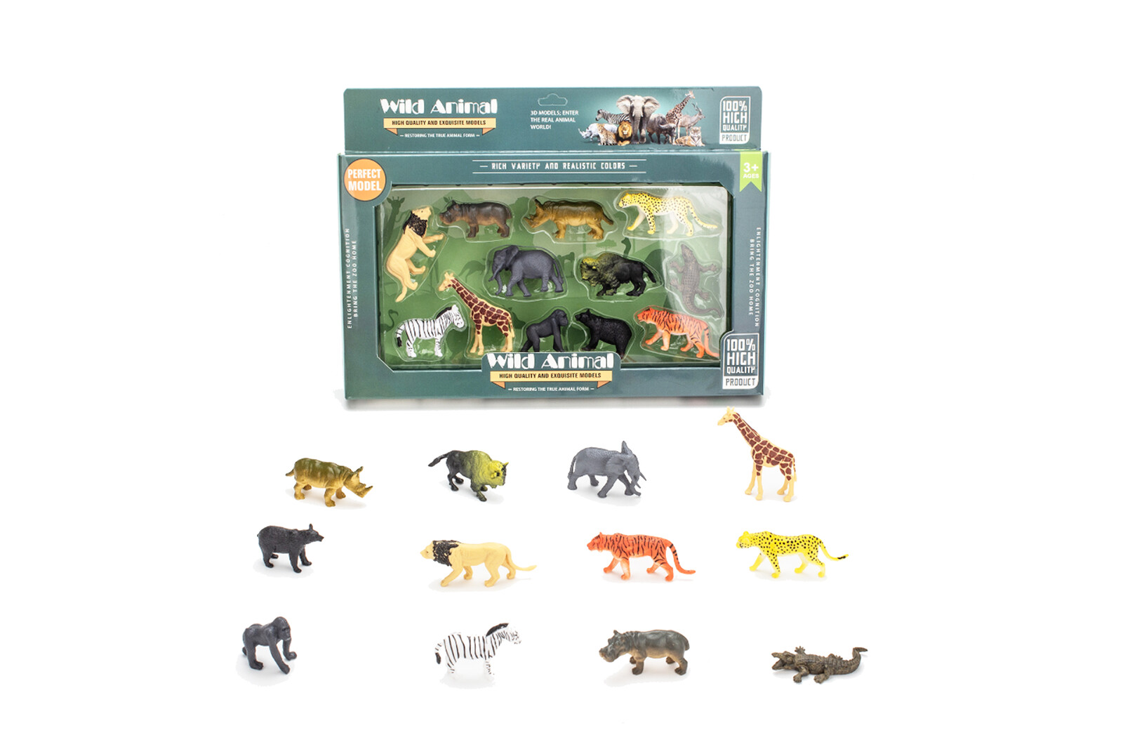 Zvířátka divoká figurky set 12 ks 7 cm