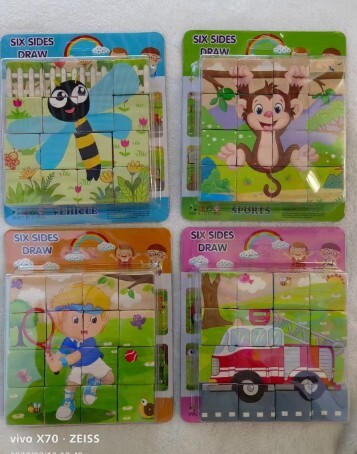 Kostky obrázkové dřevěné 12x12 cm