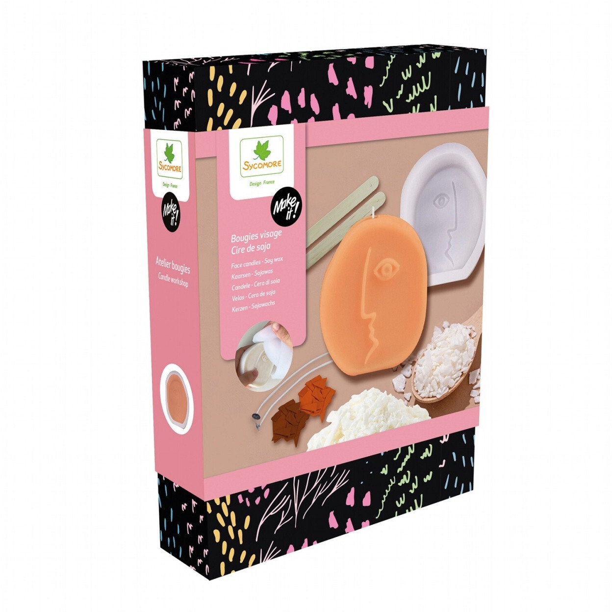 Make it! - svíčky ze sojového vosku - obličeje