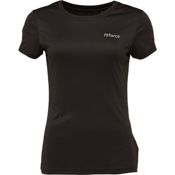 Fitforce RISA Dámské fitness triko, černá, velikost