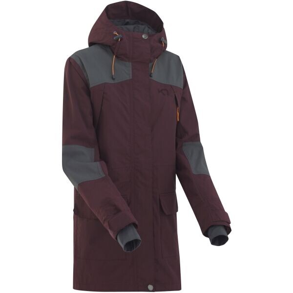 KARI TRAA SOLSTAD Dámská parka, vínová, velikost
