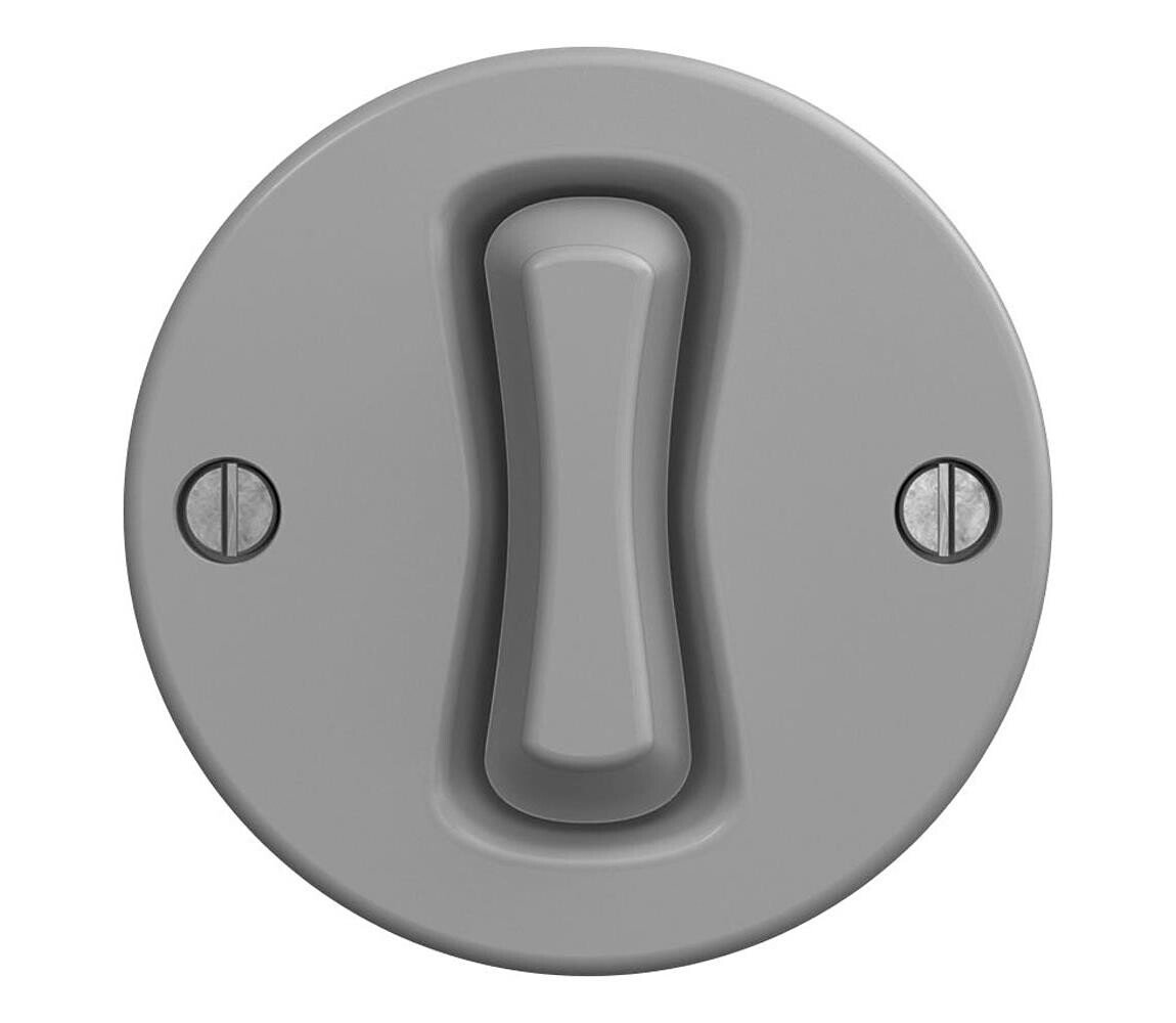 lap lap - Retro tlačítkový vypínač šedá