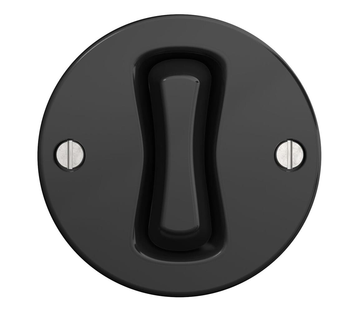 lap lap - Retro tlačítkový vypínač černá