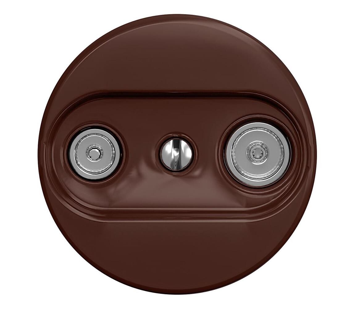 lap lap - Retro účastnická zásuvka TV+R (průběžná) hnědá