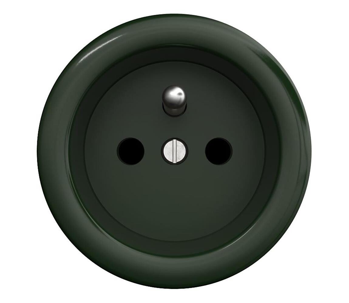 lap lap - Retro zásuvka 230V zelená