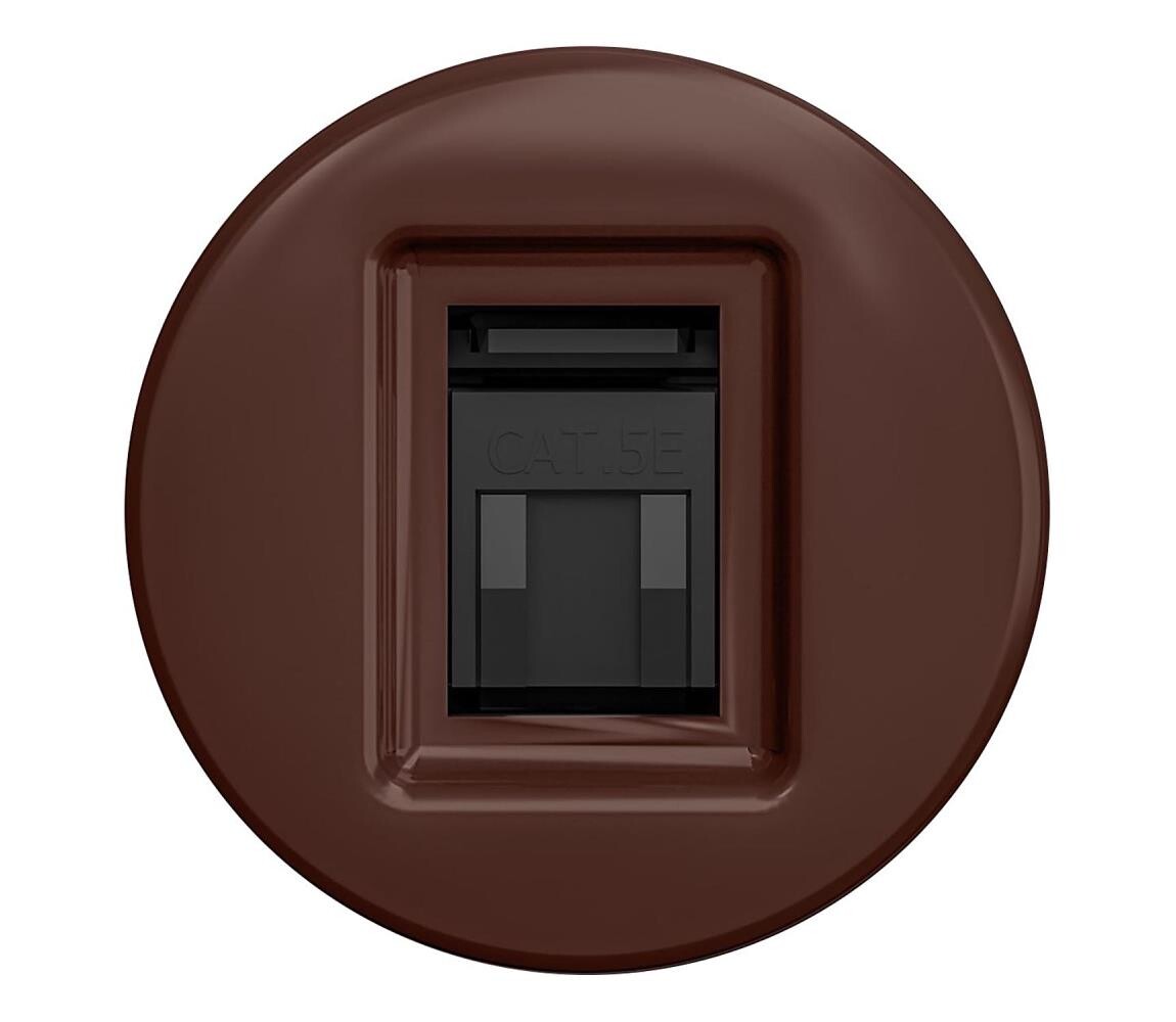 lap lap - Retro datová zásuvka hnědá