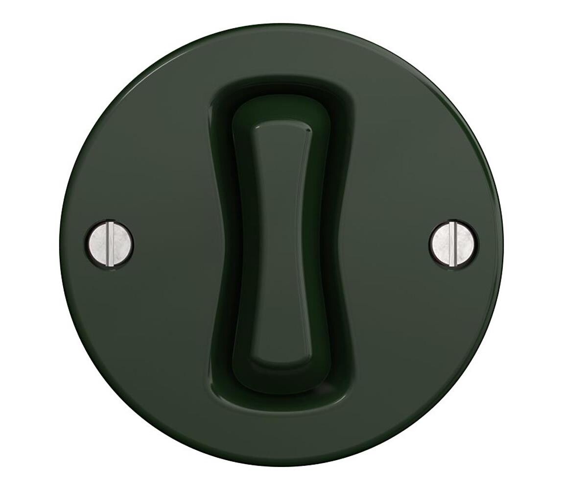 lap lap - Retro tlačítkový vypínač zelená