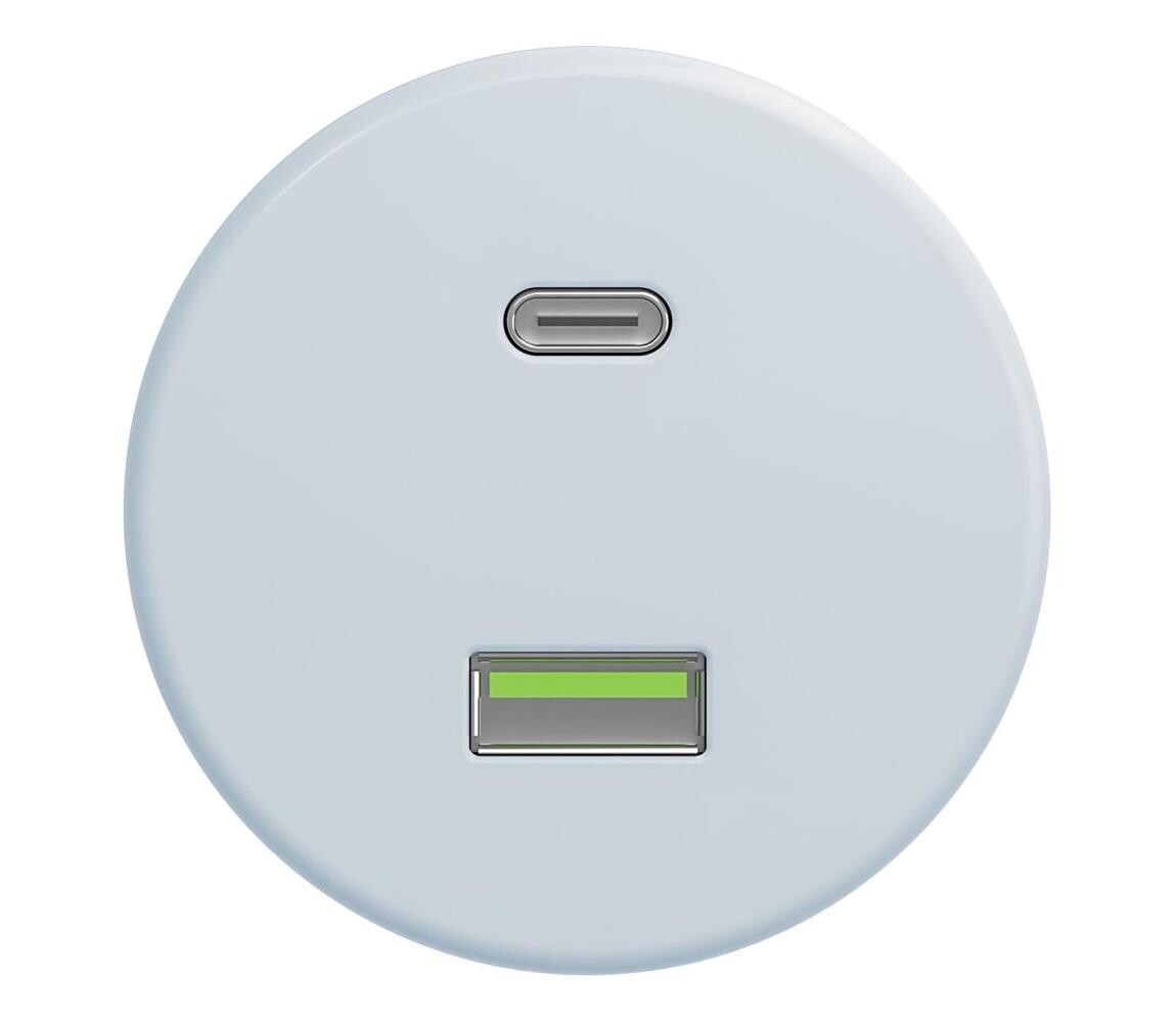 lap lap - Retro USB zásuvka A+C modrá