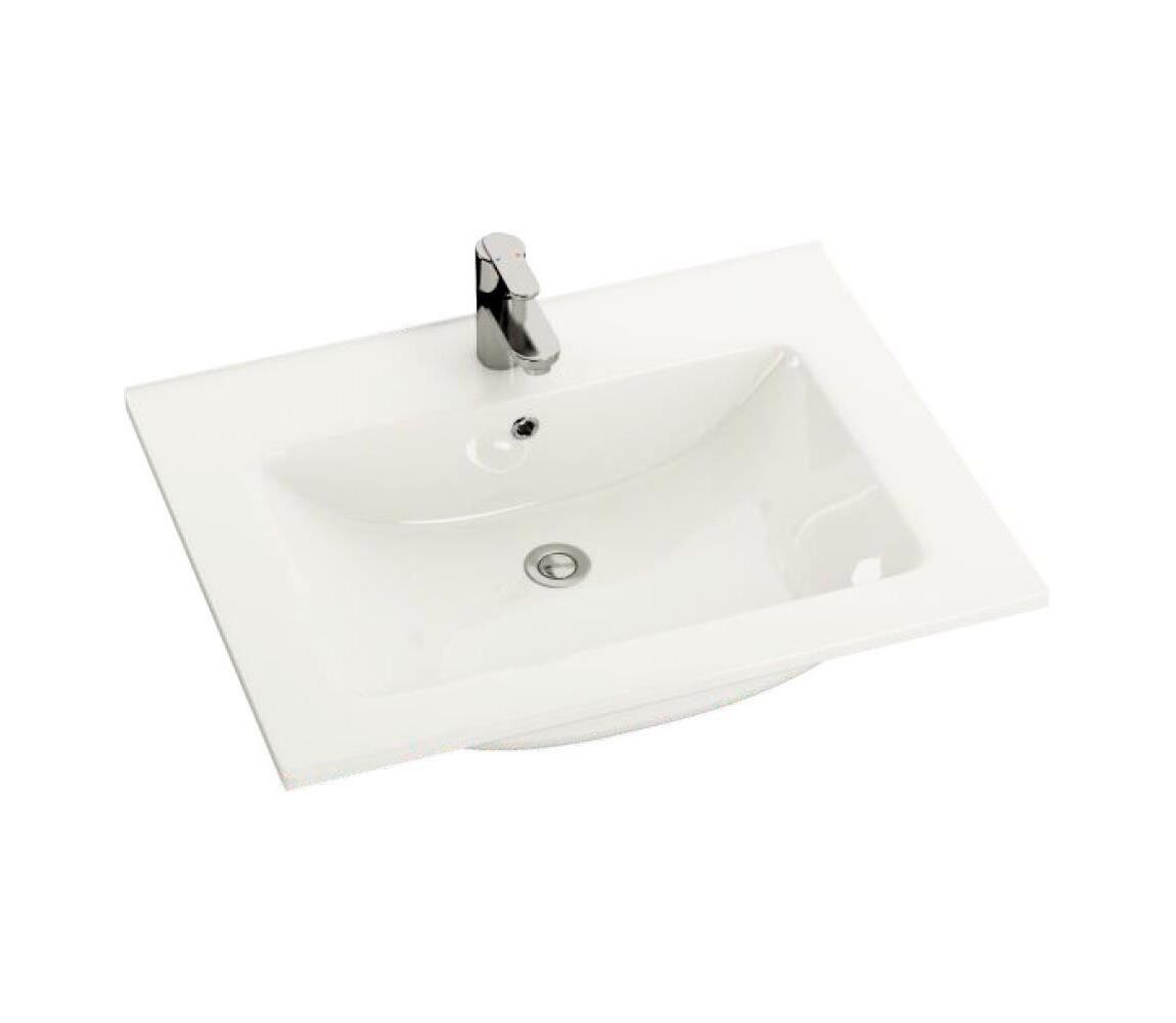 BATH DELUXE 06-060-60-11-01 - Zápustné umyvadlo CHICAGO 61x46,5 cm lesklá bílá 06-060-60-11-01