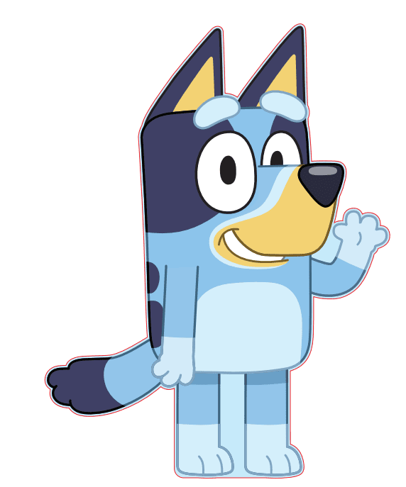 Jerry Fabrics Tvarovaný polštářek - Bluey