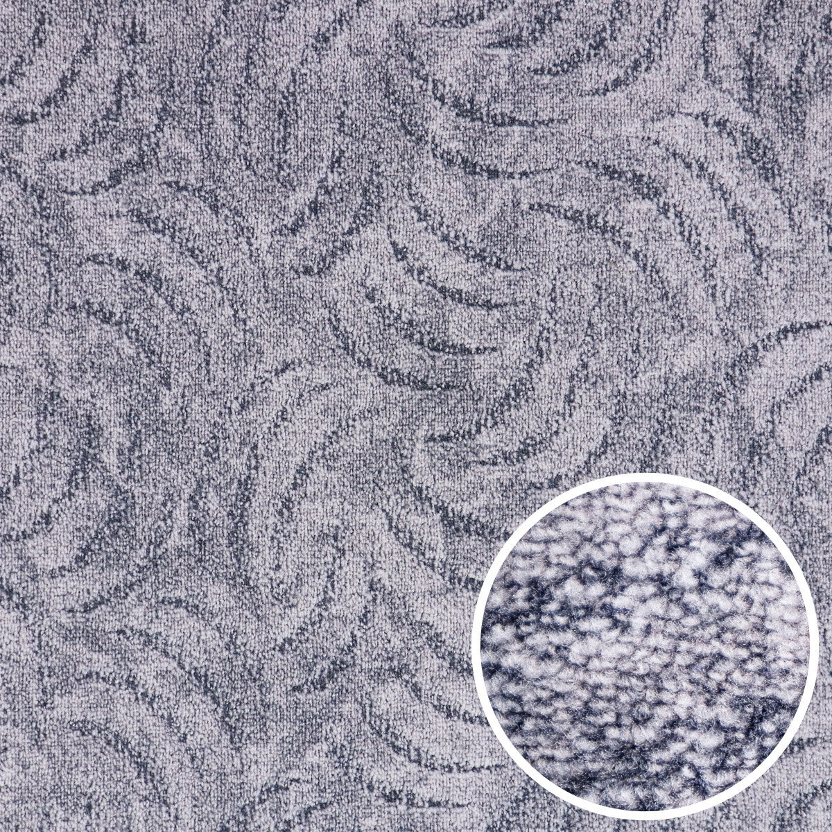 AKCE: 90x105 cm Kusový koberec Scroll šedý - obšitý ze všech stran, šíře, šedá, filc, obývací pokoj, AladinWorld Expres