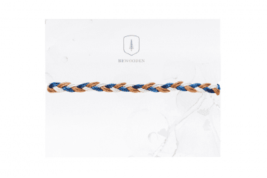 Pletený provázkový náramek modro-hnědý