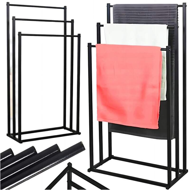 Věšák na ručníky kovový věšák do koupelny stabilní