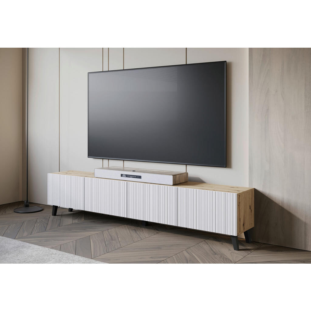 Livetastic NÍZKÁ KOMODA, bílá, dub artisan, 190/40/32 cm