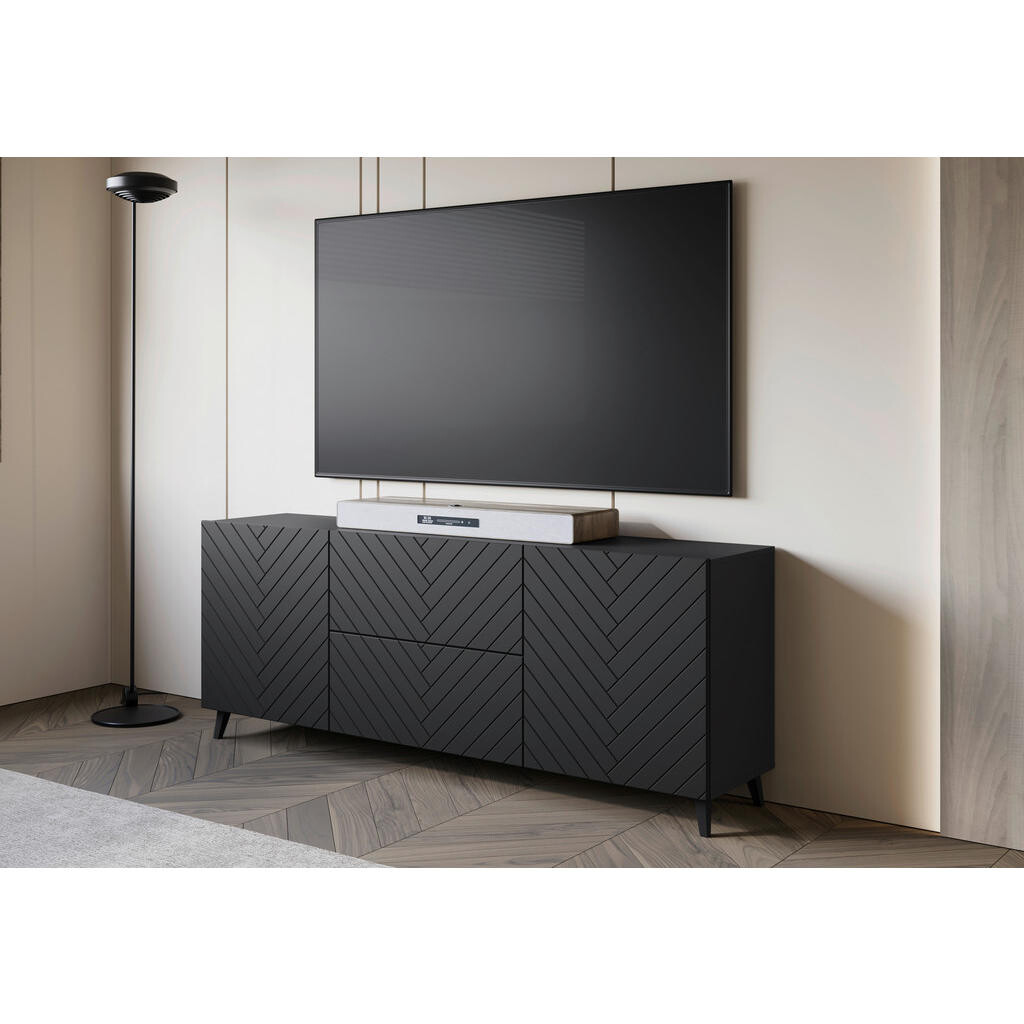 Livetastic NÍZKÁ KOMODA, černá, 180/69,4/39 cm