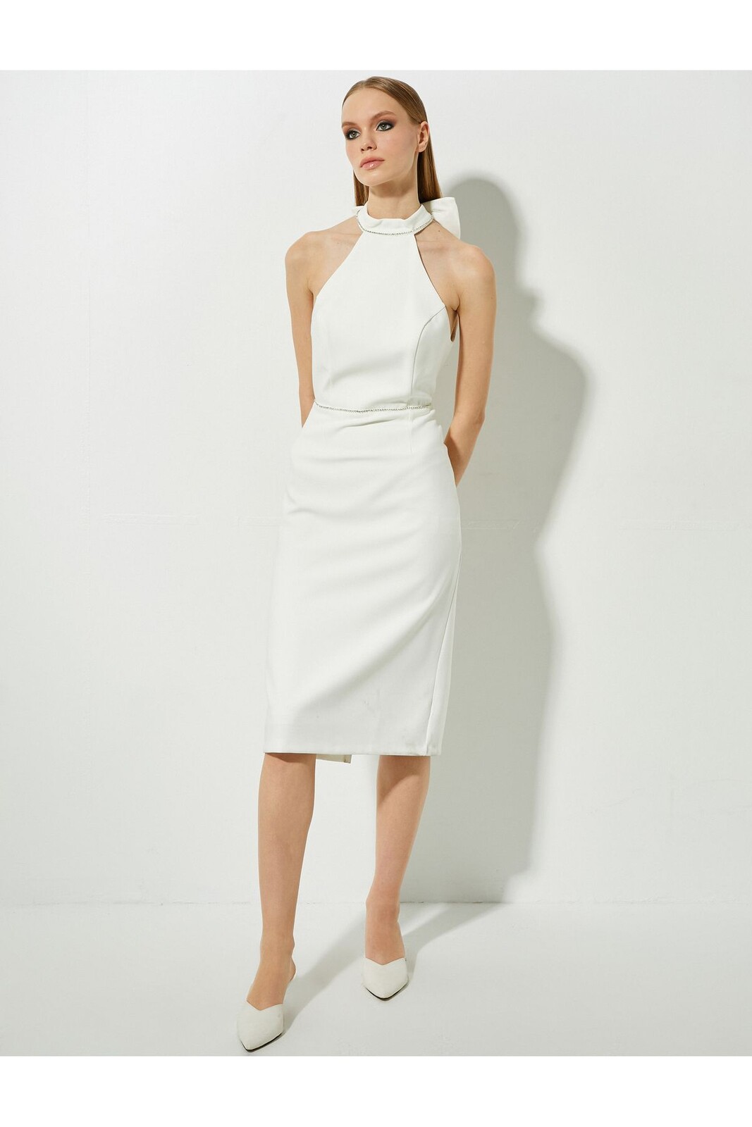 Koton Bridal Backless Bow Dress