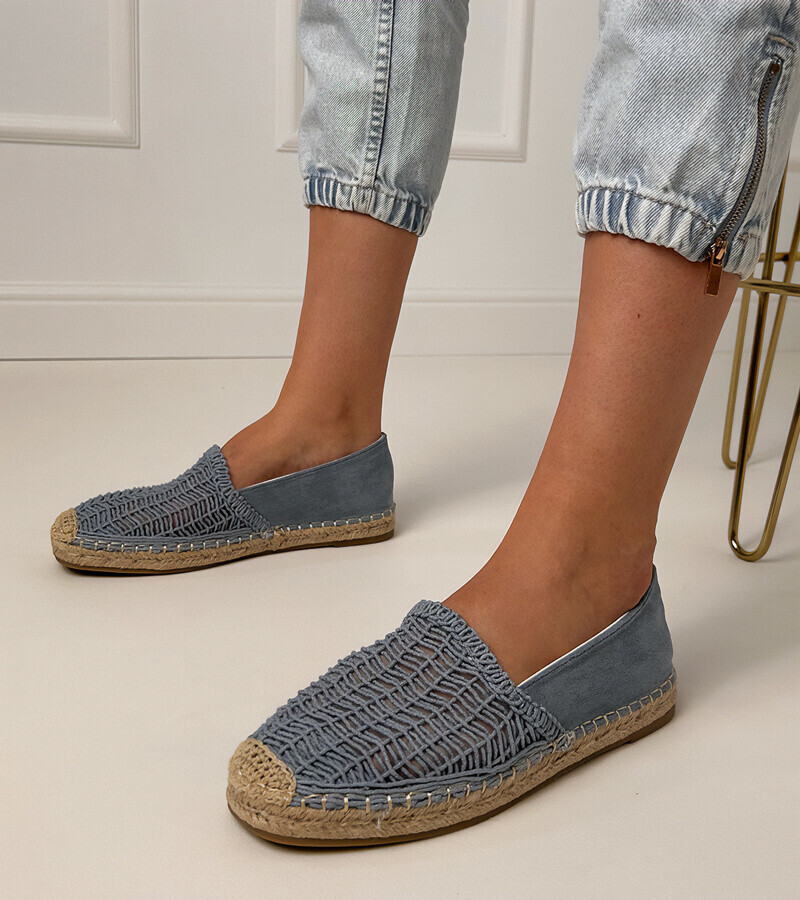 D/CEO Blue lace platform espadrilles Plevis