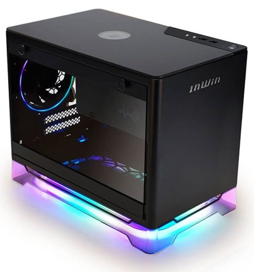 InWin A1 Plus black, PSU 650W GOLD included, Mini ITX, TG, ARGB Fans, Qi 10W Charging