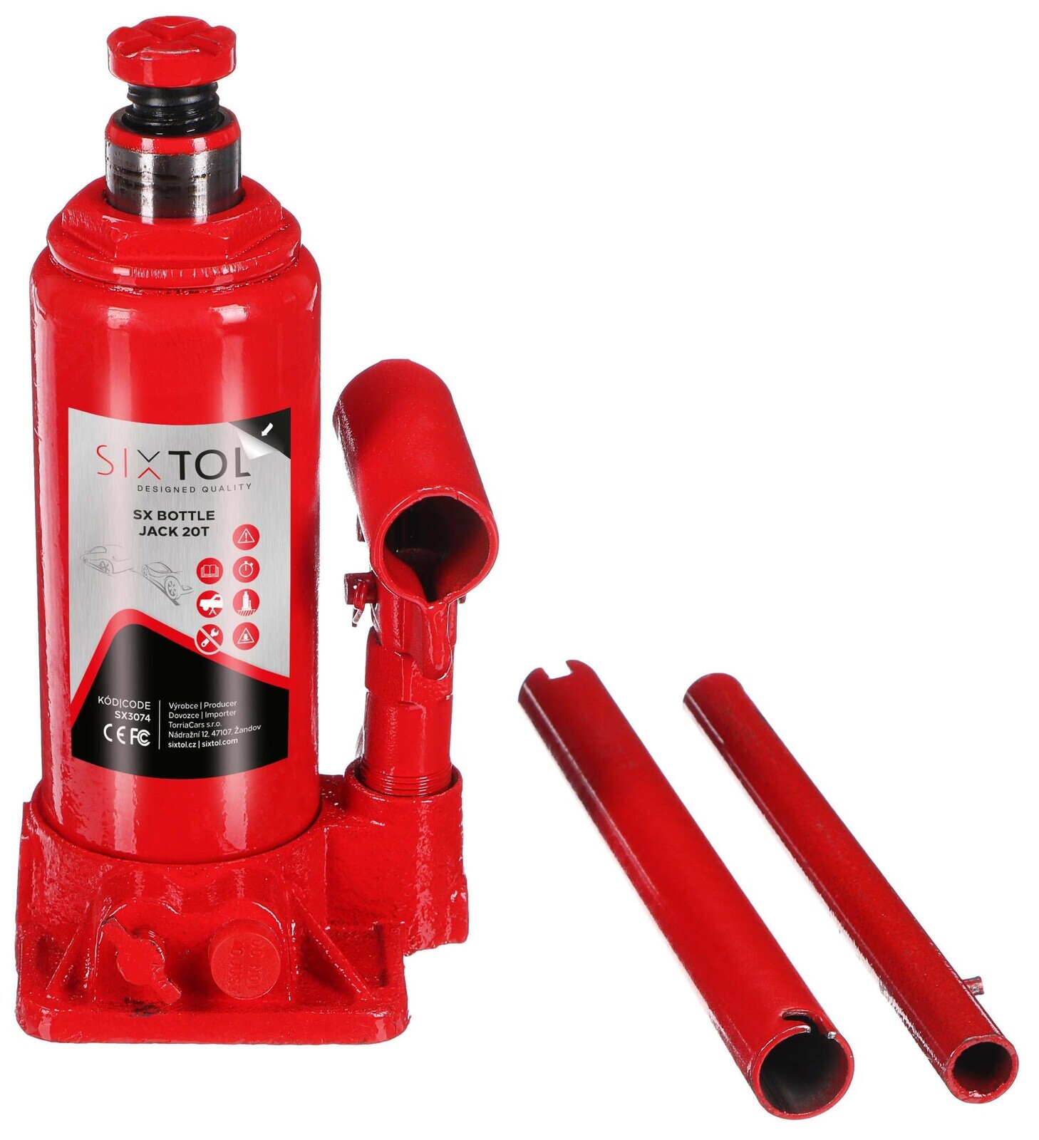 Hydraulický zvedák panenka SX BOTTLE JACK 20T - BEZ KRABICE SIXTOL