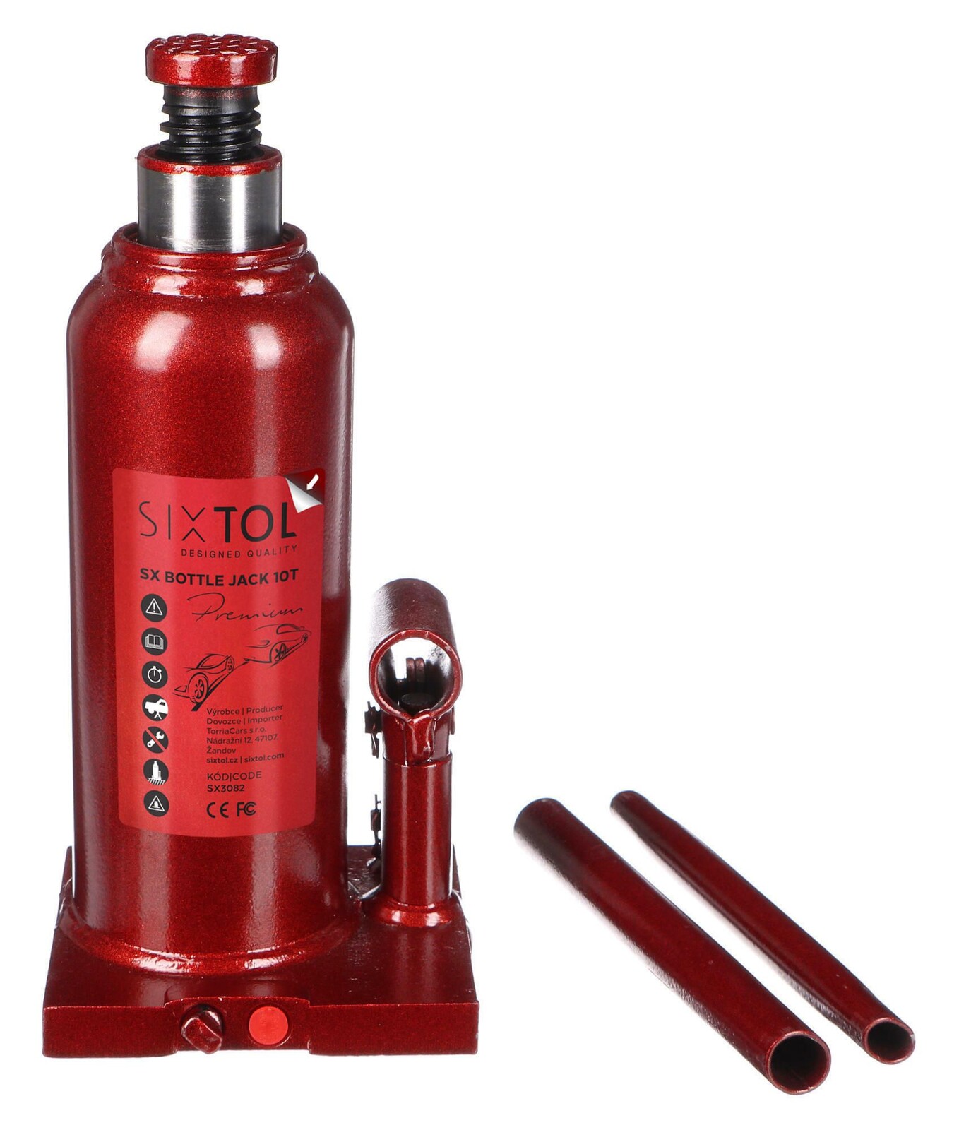 Hydraulický zvedák panenka SX BOTTLE JACK PREMIUM 10T - BEZ KRABICE SIXTOL