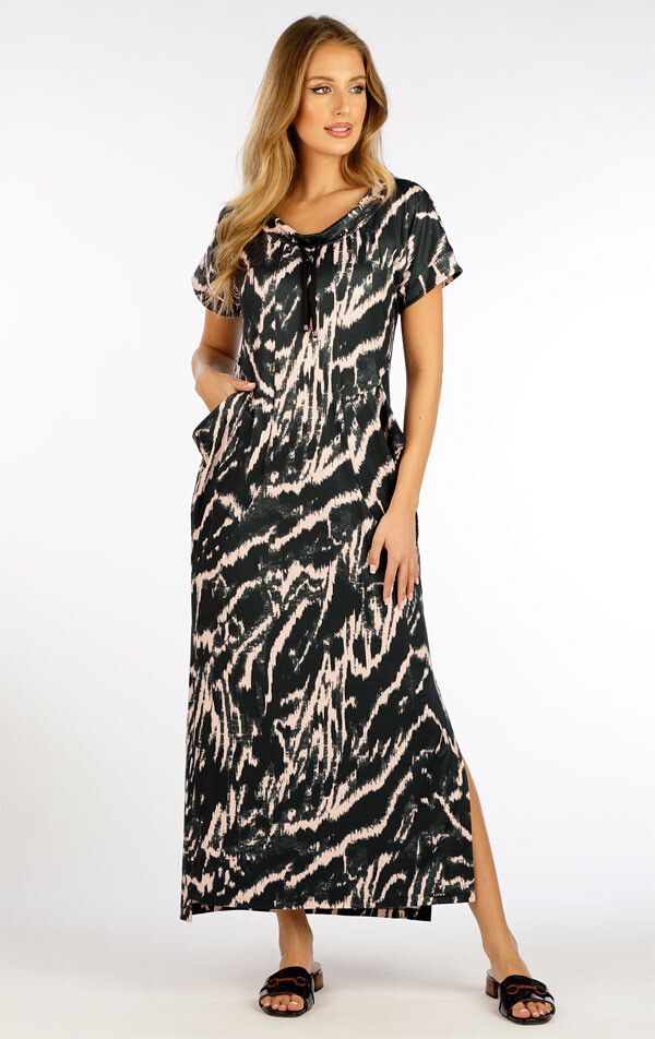 Dámské šaty s krátkým rukávem 5f180 litex s