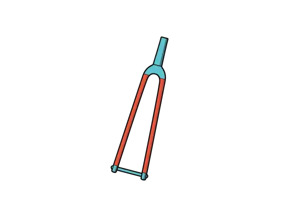 RideWrap set ochranných fólií na silniční a gravel vidlici 60 % pokrytí Lesklá