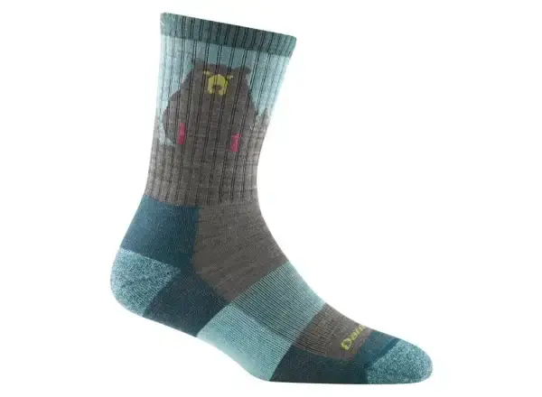 Darn Tough Bear Town Micro Crew Lightweight with Cushion dámské ponožky Aqua vel. S (38-40,5)