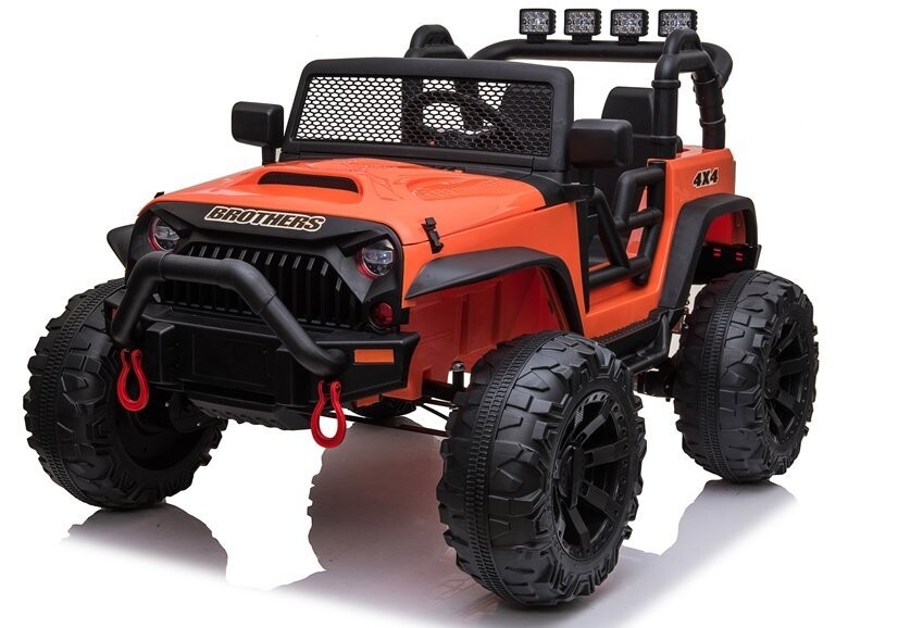 mamido Elektrické autíčko Jeep Brothers oranžové 24V 2x200W