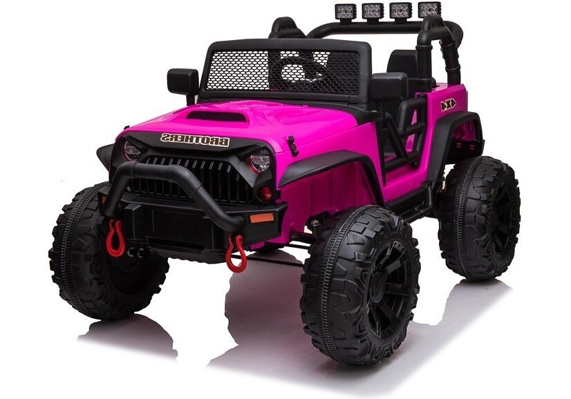 mamido Elektrické autíčko Jeep Brothers lakované růžové 24V 2x200W