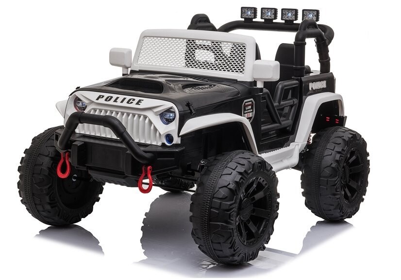 mamido Dětské elektrické autíčko Jeep Power Policie černo-bílé