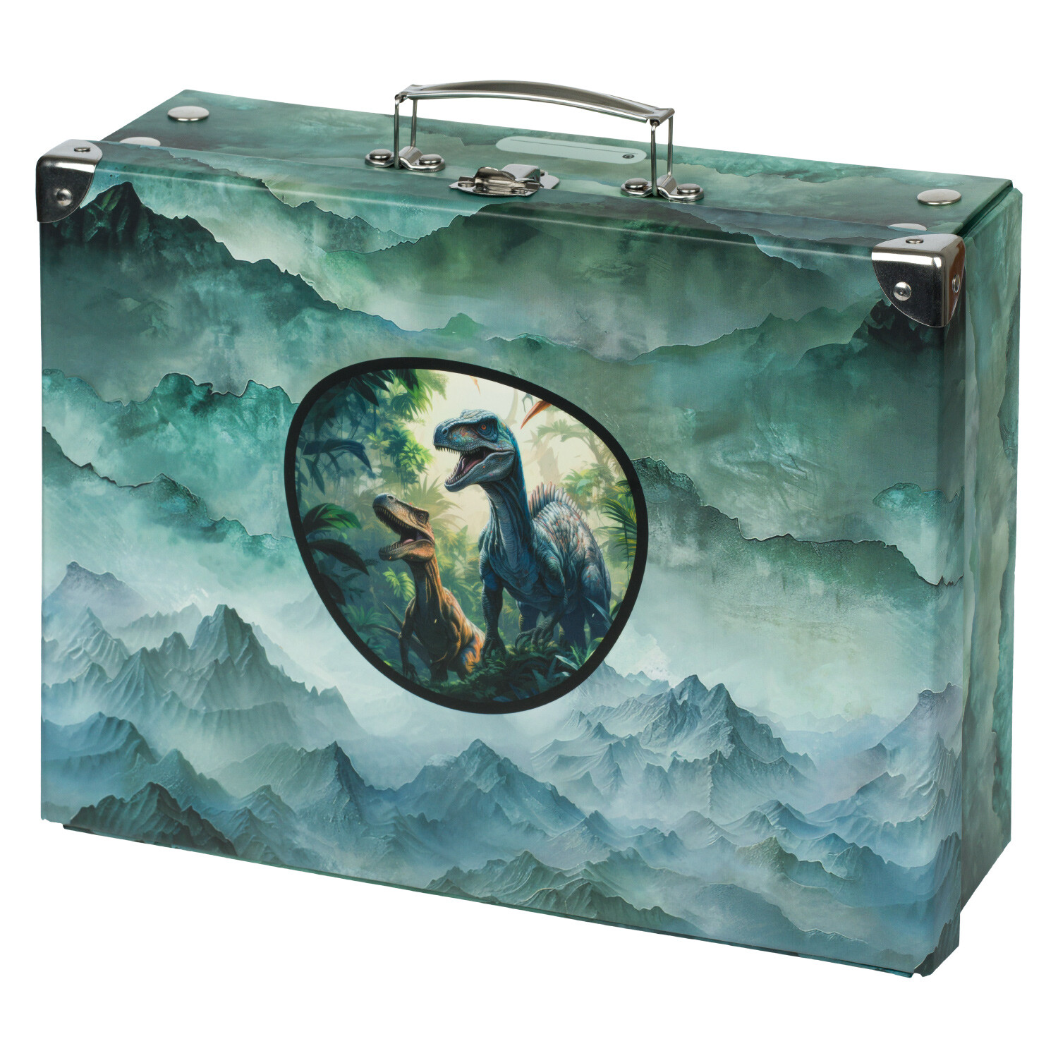 Skládací školní kufřík s kováním BAAGL Dino